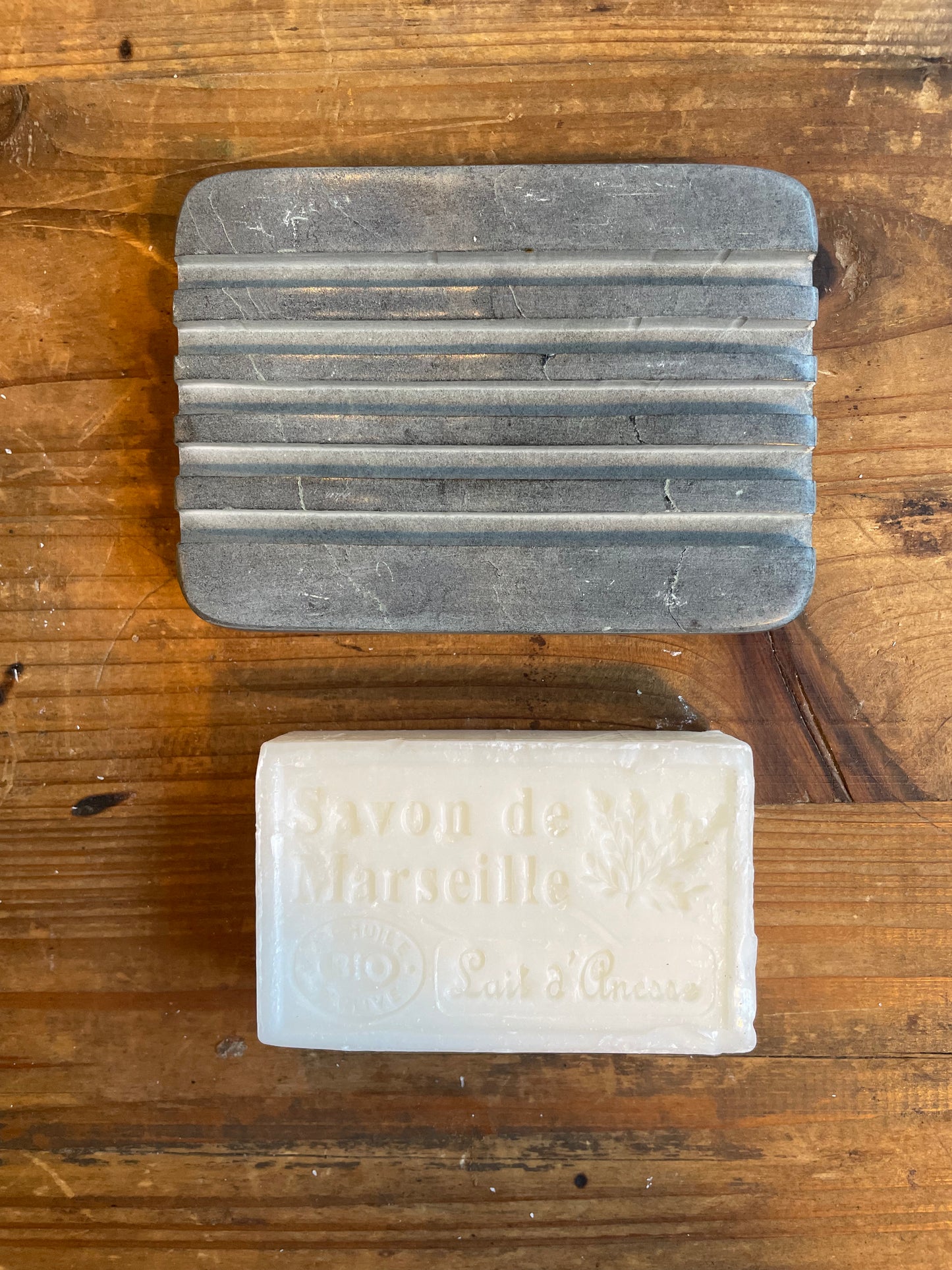 Savon de Marseille - lait d'ânesse + Porta sapone
