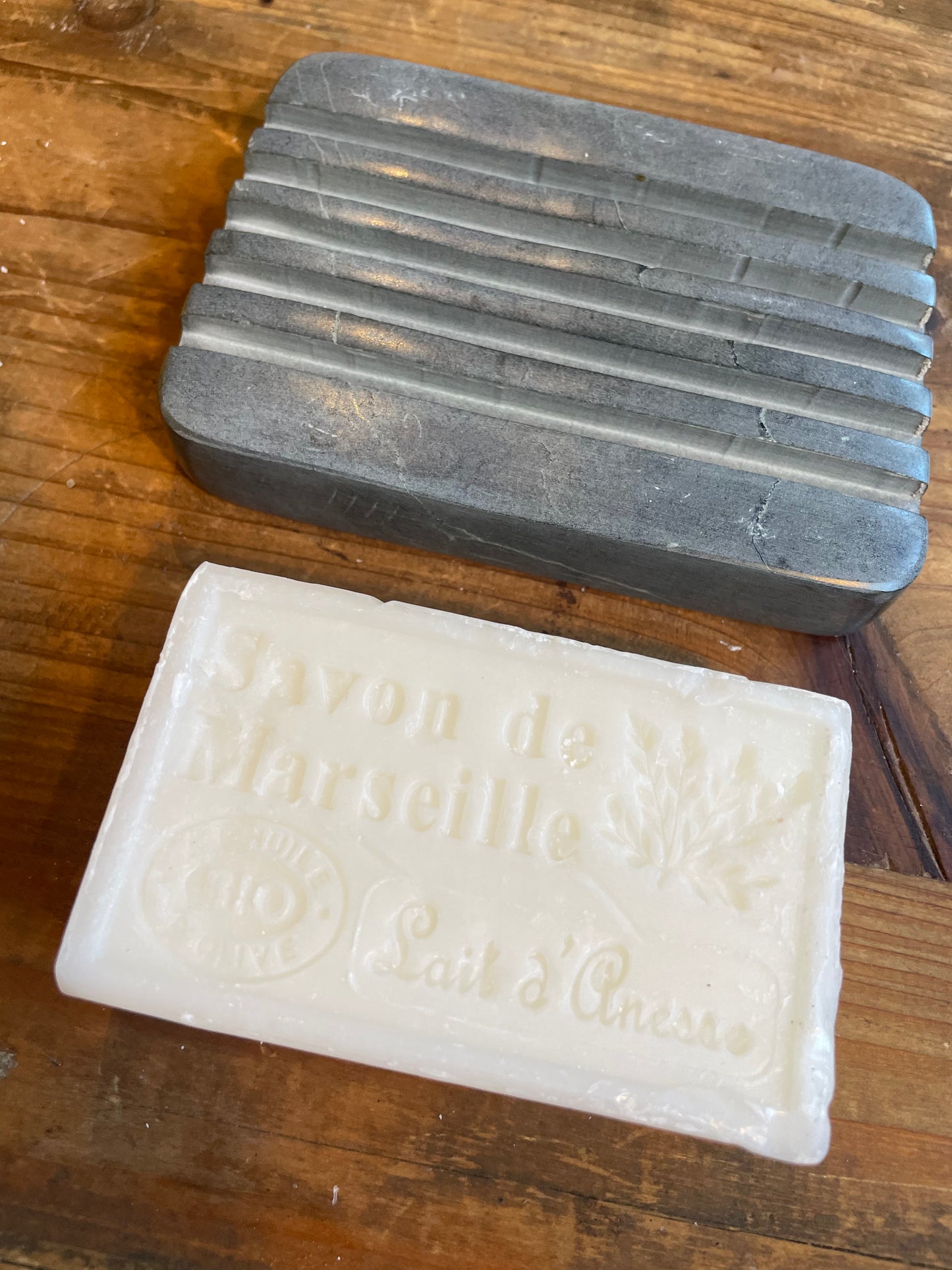 Savon de Marseille - lait d'ânesse + Porta sapone