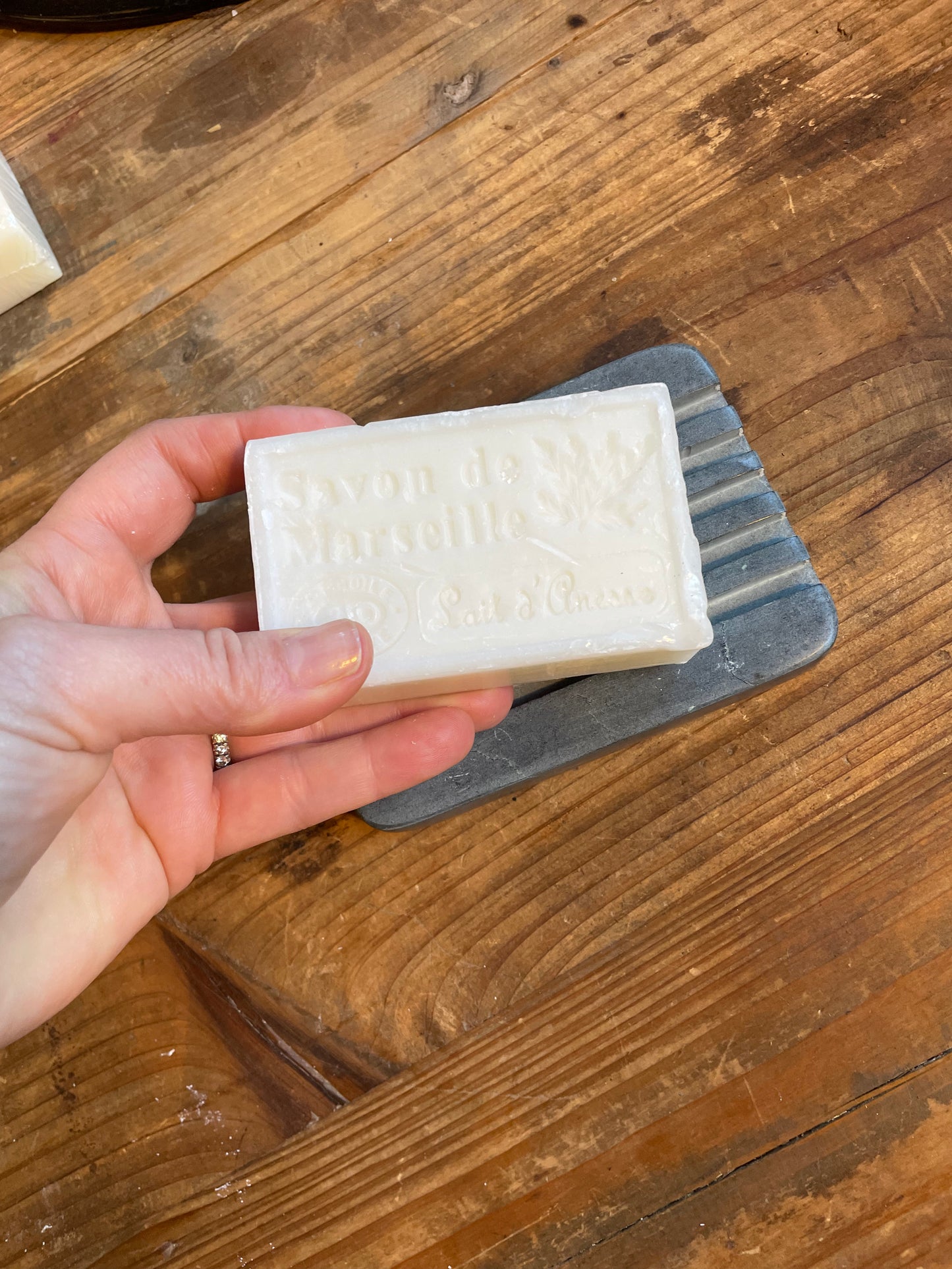 Savon de Marseille - lait d'ânesse + Porta sapone