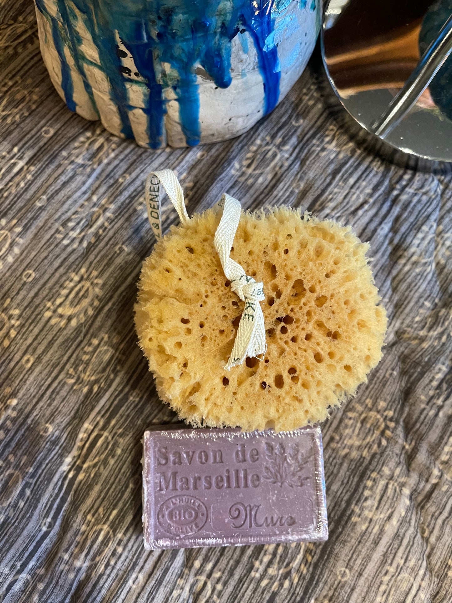SAVON DE MARSEILLE ROSA + SPUGNA NATURALE